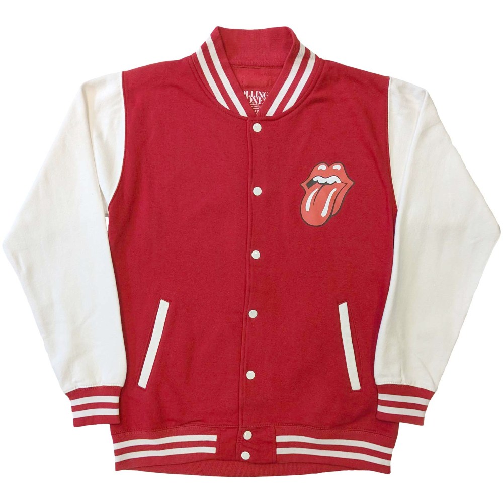 The Rolling Stones - Classic Tongue Varsity Jacke - Rot/Weiß